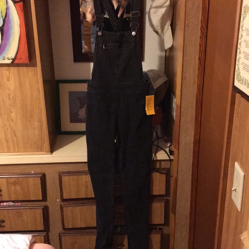 Black overalls